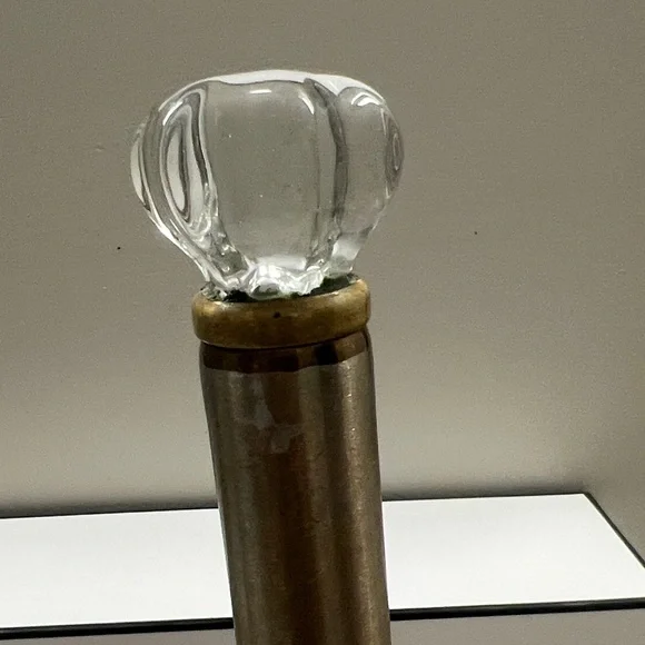 Mackenzie Childs Checkered Paper Towel Holder with Glass Knob - Picture 5 of 6